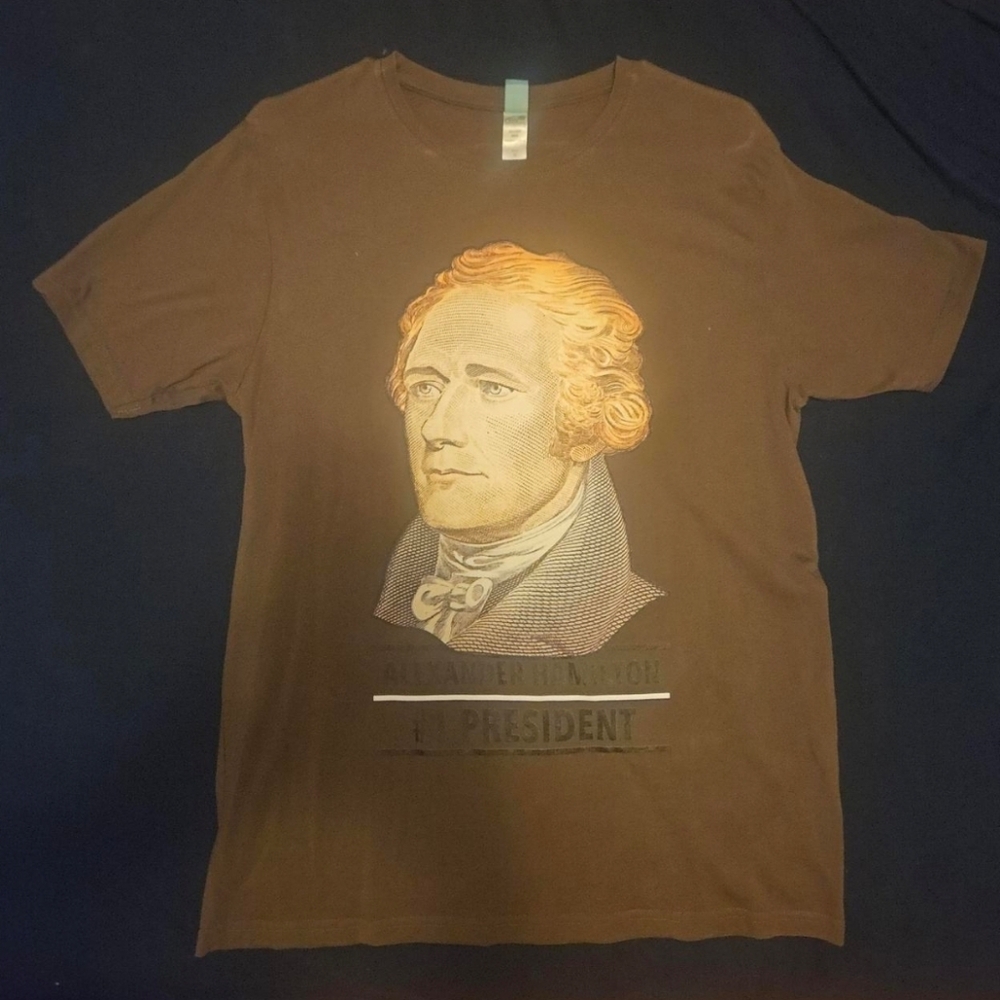 Jacksfilms Alexander Hamilton best President joke t-shirt size Medium